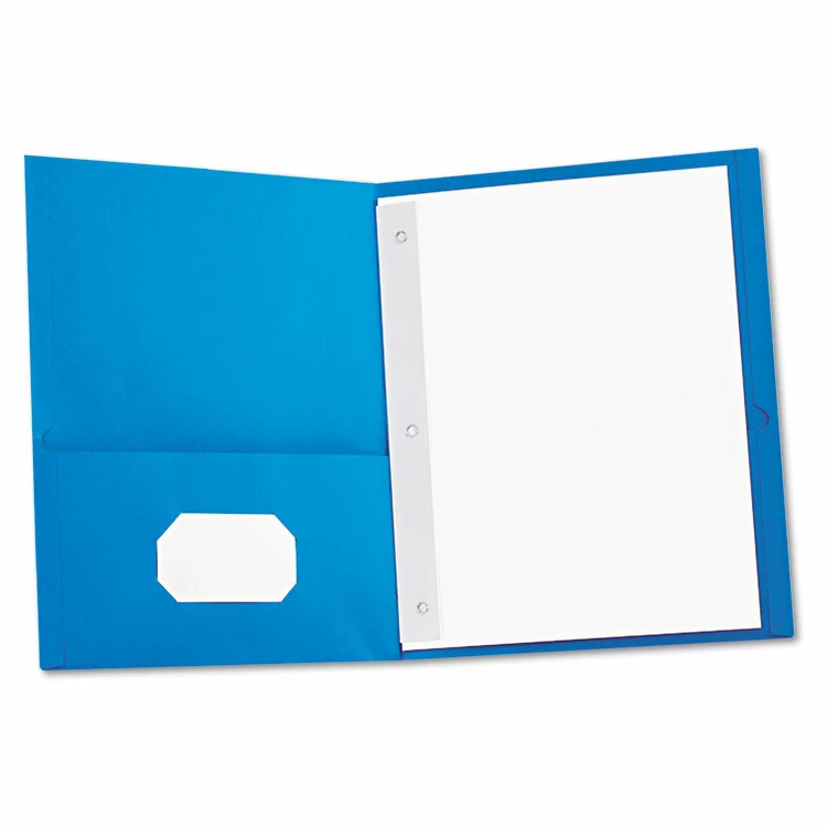 Universal Two-Pocket Portfolios With Tang Fasteners, 0.5" Capacity, 11 X 8.5, Light Blue, 25/Box 3 Universal Two-Pocket Portfolios With Tang Fasteners, 0.5" Capacity, 11 X 8.5, Light Blue, 25/Box