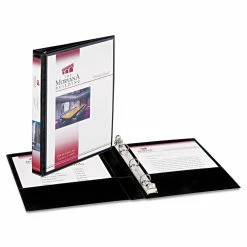 Avery Mini Size Durable View Binder With Round Rings, 3 Rings, 0.5" Capacity, 8.5 X 5.5, Black