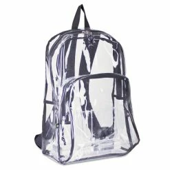 Eastsport® Backpack, PVC, 12.5 X 5.5 X 17.5, Clear/Black