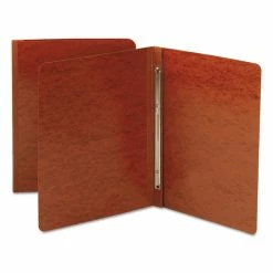 Smead Prong Fastener Pressboard Report Cover, Two-Piece Prong Fastener, 3" Capacity, 8.5 X 11, Red/Red