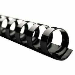 GBC® CombBind Standard Spines, 1/4" Diameter, 25 Sheet Capacity, Black, 100/Box