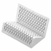 Artistic Urban Collection Punched Metal Business Card Holder, Holds 50 2 X 3.5 Cards, Perforated Steel, White