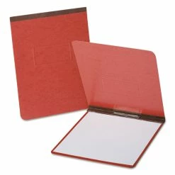 Oxford PressGuard Report Cover With Reinforced Top Hinge, Two-Prong Metal Fastener, 2" Capacity, 8 X 14, Red/Red
