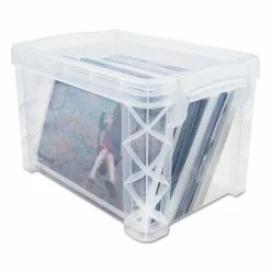 Advantus Super Stacker Storage Boxes, Holds 400 3 X 5 Cards, 6.25 X 3.88 X 3.5, Plastic, Clear 7 Advantus Super Stacker Storage Boxes, Holds 400 3 X 5 Cards, 6.25 X 3.88 X 3.5, Plastic, Clear -Duracell Shop 263311