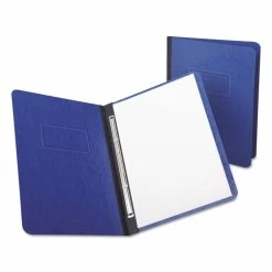 Oxford Heavyweight PressGuard And Pressboard Report Cover W/Reinforced Side Hinge, 2-Prong Fastener, 3" Cap., 8.5 X 11, Dark Blue