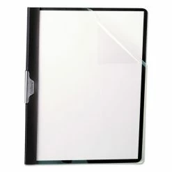Oxford Ready Clip No-Punch Report Cover, ReadyClip Fastener, 8.5 X 11, Clear/Black