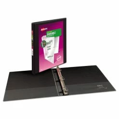 Avery Durable View Binder With DuraHinge And Slant Rings, 3 Rings, 0.5" Capacity, 11 X 8.5, Black -Duracell Shop 277429