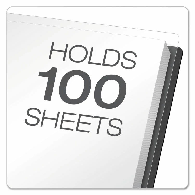 Oxford Clear Front Standard Grade Report Cover, Three-Prong Fastener, 0.5" Capacity, 8.5 X 11, Clear/Black, 25/Box 8 Oxford Clear Front Standard Grade Report Cover, Three-Prong Fastener, 0.5" Capacity, 8.5 X 11, Clear/Black, 25/Box - Image 6