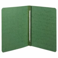 ACCO PRESSTEX Report Cover With Tyvek Reinforced Hinge, Side Bound, 2-Piece Prong Fastener, 8.5 X 11, 3" Capacity, Dark Green