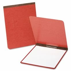 Oxford PressGuard Report Cover With Reinforced Top Hinge, Two-Prong Metal Fastener, 2" Capacity, 8.5 X 11, Red/Red