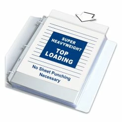 C-Line Super Heavyweight Poly Sheet Protectors, Non-Glare, 2", 11 X 8.5, 50/Box