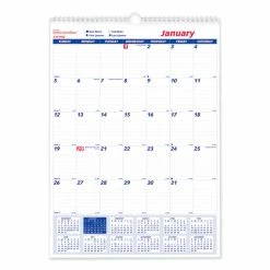 Brownline® Twin-Wirebound Wall Calendar, One Month Per Page, 12 X 17, White Sheets, 12-Month (Jan To Dec): 2023