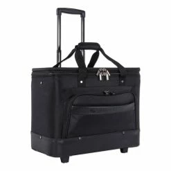 Swiss Mobility Litigation Business Case On Wheels, Fits Devices Up To 17.3", Polyester, 11 X 19 X 16, Black