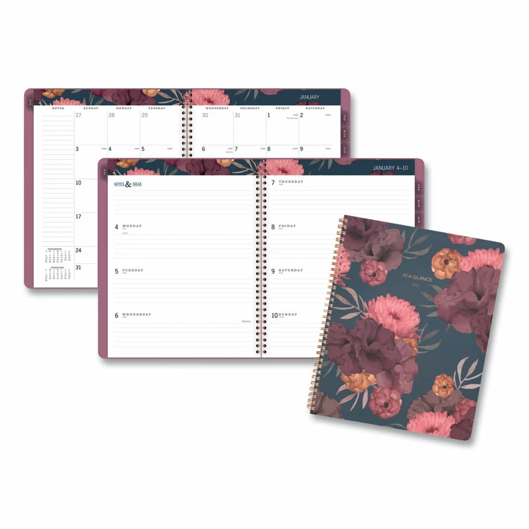 AT-A-GLANCE® Dark Romance Weekly/Monthly Planner, Dark Romance Floral Artwork, 11 X 8.5, Multicolor Cover, 13-Month (Jan-Jan): 2023-2024 3 AT-A-GLANCE® Dark Romance Weekly/Monthly Planner, Dark Romance Floral Artwork, 11 X 8.5, Multicolor Cover, 13-Month (Jan-Jan): 2023-2024