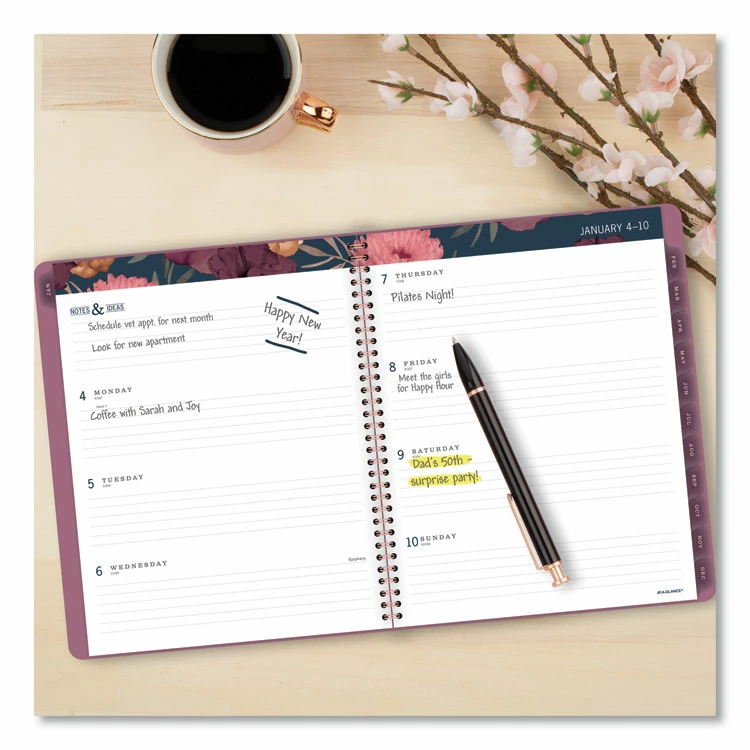 AT-A-GLANCE® Dark Romance Weekly/Monthly Planner, Dark Romance Floral Artwork, 11 X 8.5, Multicolor Cover, 13-Month (Jan-Jan): 2023-2024 9 AT-A-GLANCE® Dark Romance Weekly/Monthly Planner, Dark Romance Floral Artwork, 11 X 8.5, Multicolor Cover, 13-Month (Jan-Jan): 2023-2024 - Image 7