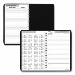 AT-A-GLANCE® DayMinder Daily Appointment Book, 8 X 5, Black Cover, 12-Month (Jan To Dec): 2023 -Duracell Shop 656410