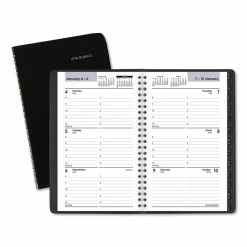 AT-A-GLANCE® DayMinder Block Format Weekly Appointment Book, Tabbed Telephone/Add Section, 8.5 X 5.5, Black, 12-Month (Jan-Dec): 2023