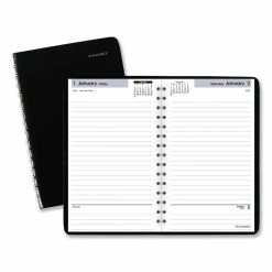 AT-A-GLANCE® DayMinder Daily Appointment Book, 8 X 5, Black Cover, 12-Month (Jan To Dec): 2023