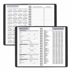 AT-A-GLANCE® DayMinder Block Format Weekly Appointment Book, Tabbed Telephone/Add Section, 8.5 X 5.5, Black, 12-Month (Jan-Dec): 2023 11 AT-A-GLANCE® DayMinder Block Format Weekly Appointment Book, Tabbed Telephone/Add Section, 8.5 X 5.5, Black, 12-Month (Jan-Dec): 2023 -Duracell Shop 657301