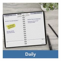 AT-A-GLANCE® DayMinder Daily Appointment Book, 8 X 5, Black Cover, 12-Month (Jan To Dec): 2023 -Duracell Shop 657400
