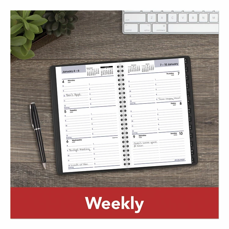 AT-A-GLANCE® DayMinder Block Format Weekly Appointment Book, Tabbed Telephone/Add Section, 8.5 X 5.5, Black, 12-Month (Jan-Dec): 2023 8 AT-A-GLANCE® DayMinder Block Format Weekly Appointment Book, Tabbed Telephone/Add Section, 8.5 X 5.5, Black, 12-Month (Jan-Dec): 2023 - Image 6