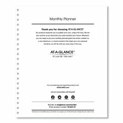 AT-A-GLANCE® Monthly Planner Refill, 11 X 9, White Sheets, 12-Month (Jan To Dec): 2023