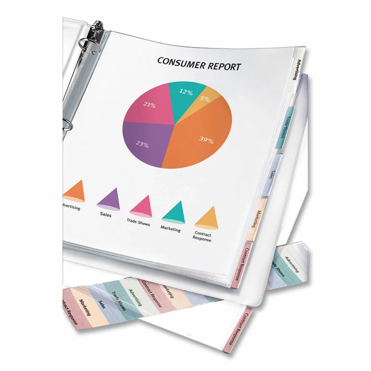 Avery Protect 'n Tab Top-Load Clear Sheet Protectors W/Five Tabs, Letter 4 Avery Protect 'n Tab Top-Load Clear Sheet Protectors W/Five Tabs, Letter - Image 2