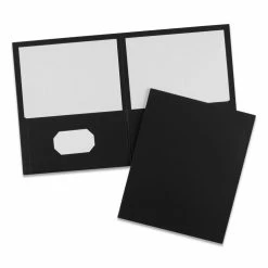 Avery Two-Pocket Folder, 40-Sheet Capacity, 11 X 8.5, Black, 25/Box 14 Avery Two-Pocket Folder, 40-Sheet Capacity, 11 X 8.5, Black, 25/Box -Duracell Shop 675933
