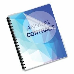 Fellowes Crystals Transparent Presentation Covers For Binding Systems, Clear, With Round Corners, 11.25 X 8.75, Unpunched, 25/Pack -Duracell Shop 677396