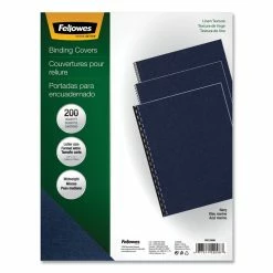 Fellowes Expressions Linen Texture Presentation Covers For Binding Systems, Navy, 11 X 8.5, Unpunched, 200/Pack
