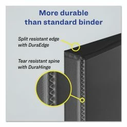 Avery Durable View Binder With DuraHinge And Slant Rings, 3 Rings, 0.5" Capacity, 11 X 8.5, Black -Duracell Shop 688388