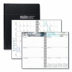 House Of Doolittle™ Recycled Academic Weekly/Monthly Appointment Planner, 8 X 5, Black Cover, 13-Month (Aug To Aug): 2022 To 2023
