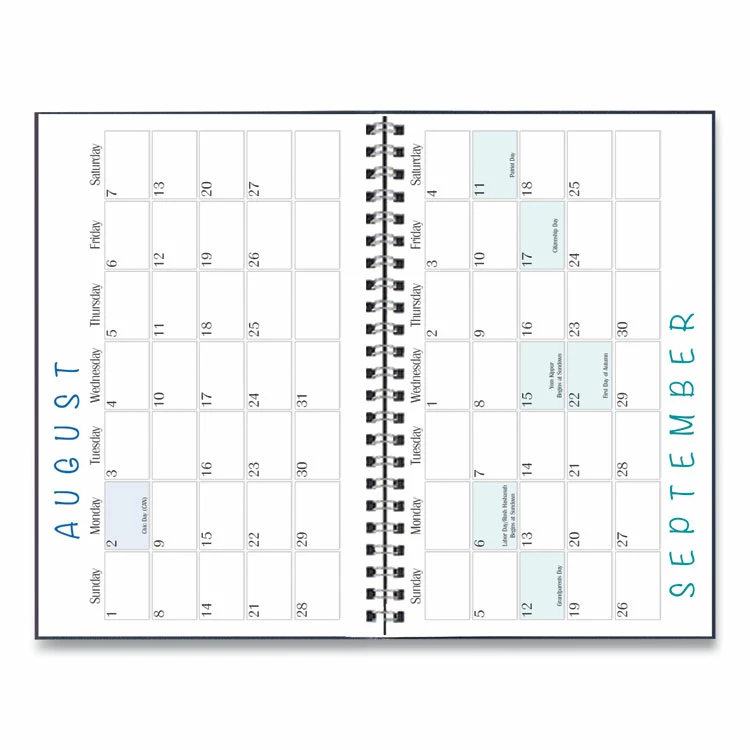House Of Doolittle™ Recycled Academic Weekly/Monthly Appointment Planner, 8 X 5, Black Cover, 13-Month (Aug To Aug): 2022 To 2023 4 House Of Doolittle™ Recycled Academic Weekly/Monthly Appointment Planner, 8 X 5, Black Cover, 13-Month (Aug To Aug): 2022 To 2023 - Image 2