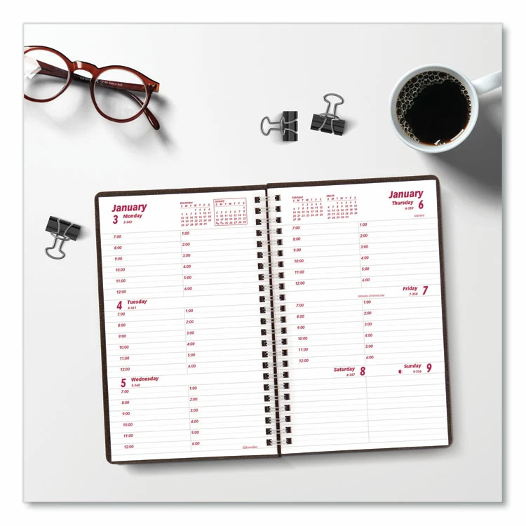 Brownline® DuraFlex Weekly Planner, 8 X 5, Black Cover, 12-Month (Jan To Dec): 2023 6 Brownline® DuraFlex Weekly Planner, 8 X 5, Black Cover, 12-Month (Jan To Dec): 2023 - Image 4