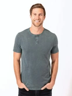 Threads 4 Thought Draco Mineral Wash Short Sleeve Henley