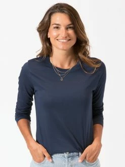 Threads 4 Thought Women's Invincible Long Sleeve Scoop Neck