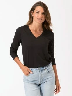 Threads 4 Thought Women's Invincible Long Sleeve V-Neck