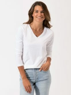 Threads 4 Thought Women's Invincible Long Sleeve V-Neck