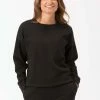 Threads 4 Thought Women's Invincible Fleece Pullover Crew -Duracell Shop TWA4253 BLACK0917